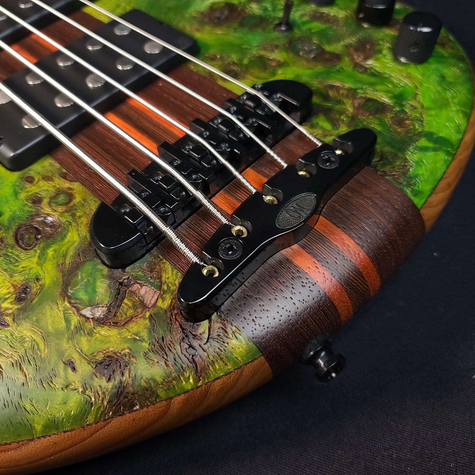 Mayones Patriot Custom Tank 5 String Bass Infinite Green Raw