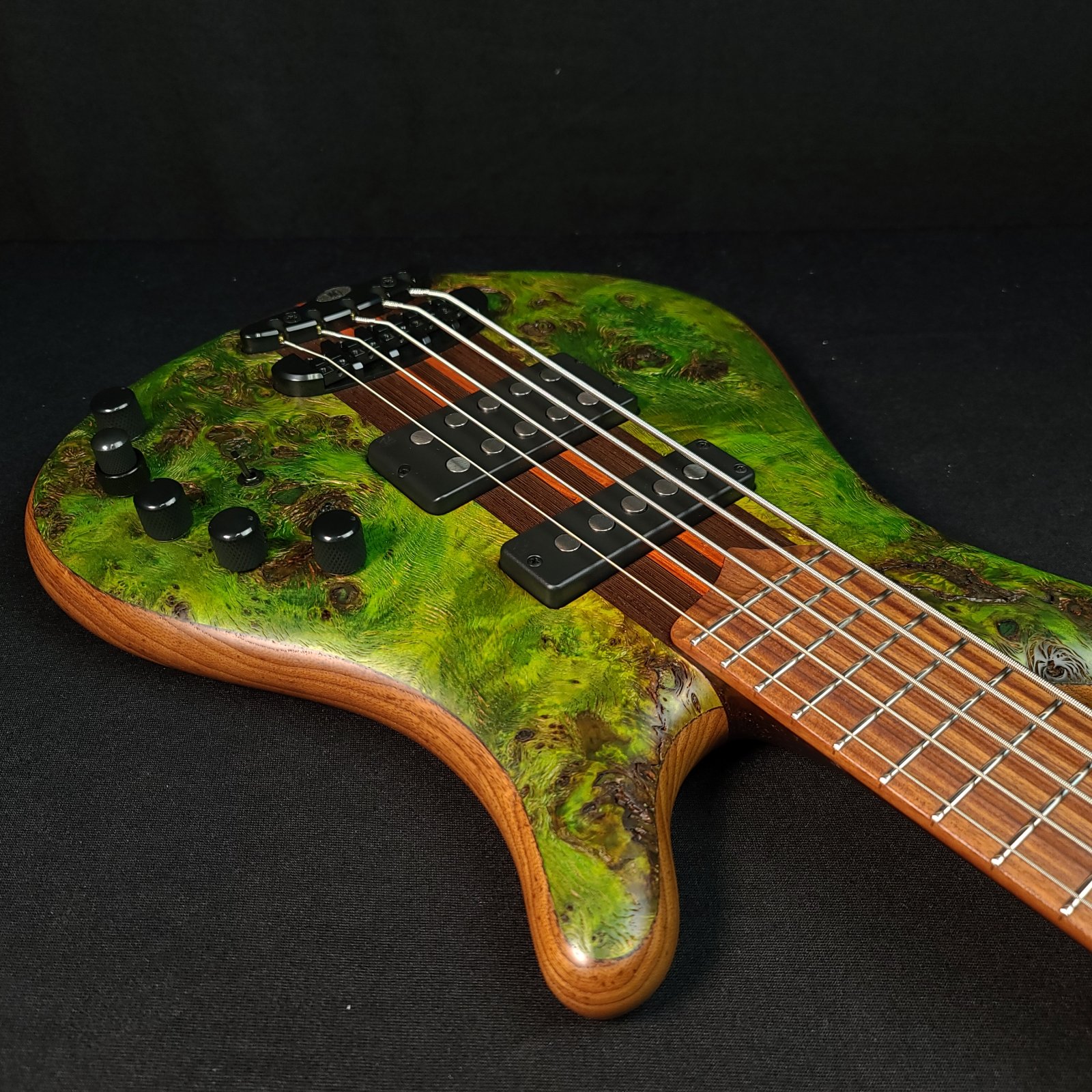 Mayones Comodous 5st Custom - Trans Dirty Green Burst | Reverb