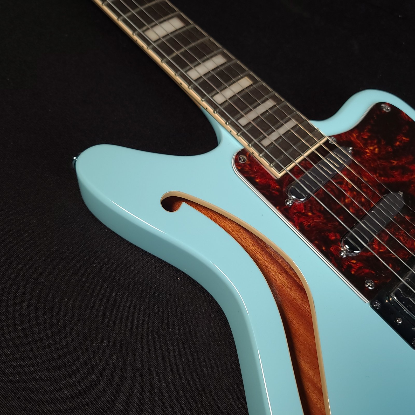 D'Angelico Premier Bedford SH Sky Blue Electric Guitar With Gig