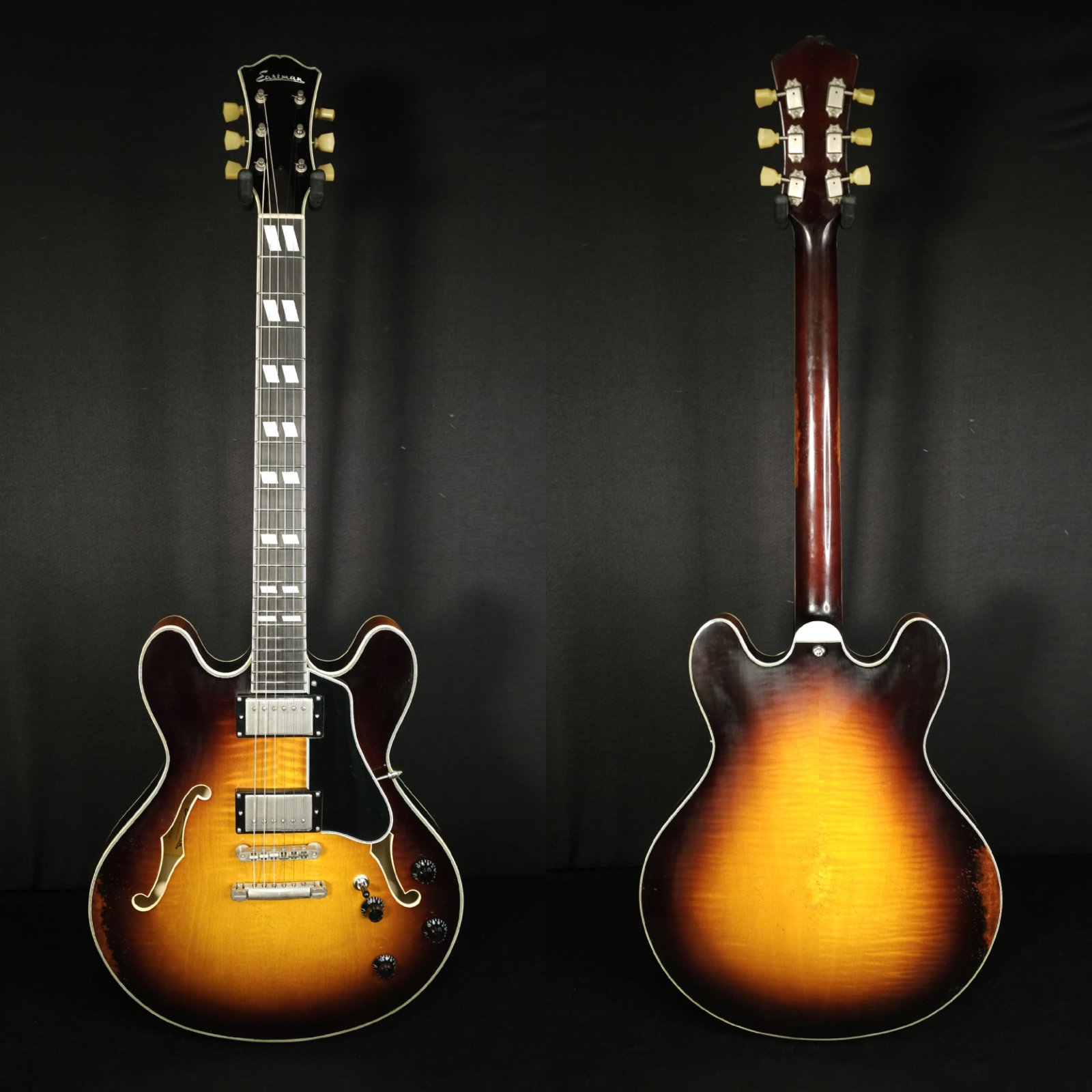 Eastman T59/V-SB Sunburst Varnish Thinline Electric Guitar With