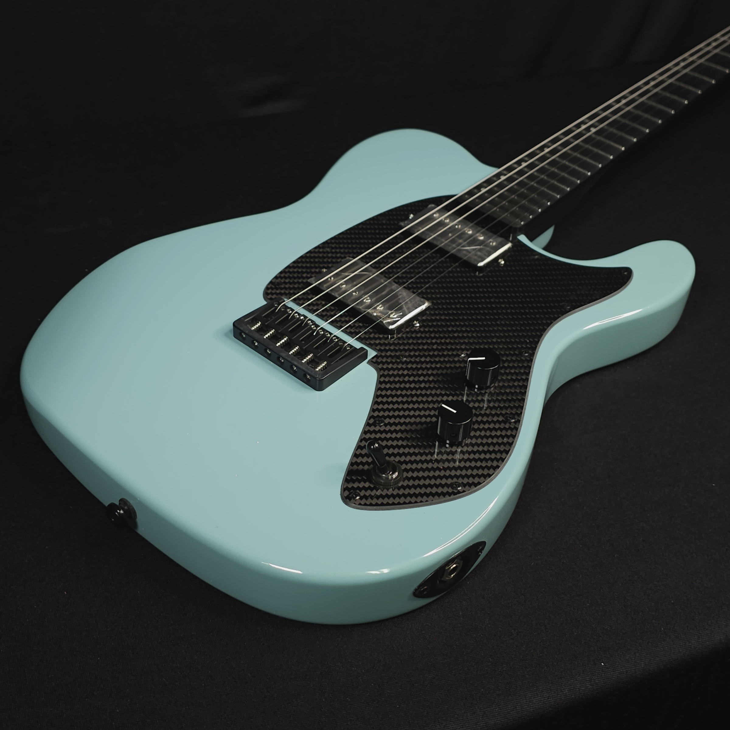 Klos Telomere Custom 22 Fret Electric Guitar Carbon Fiber Neck w/Gig Bag Stone Blue