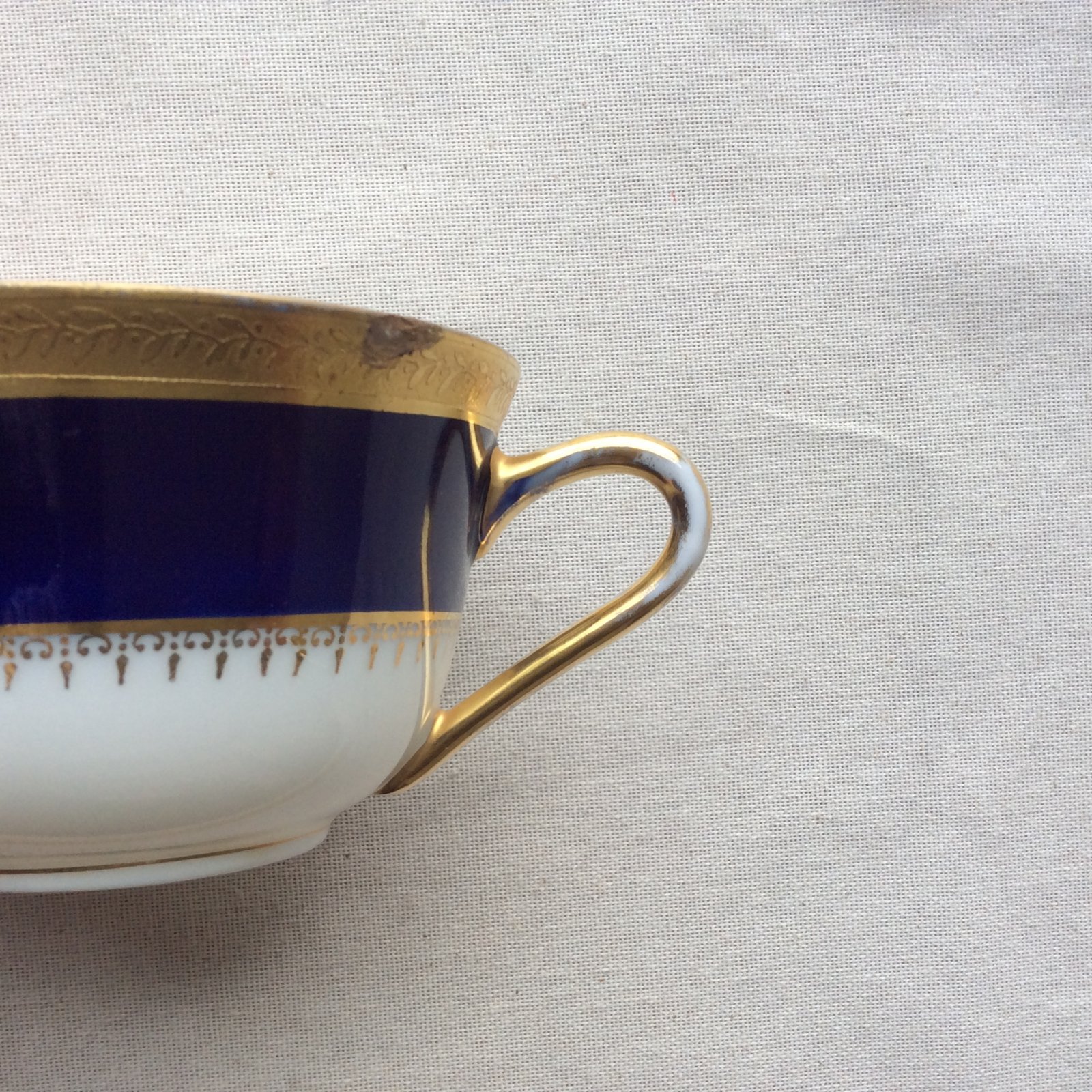 COBALT BLUE PLATE Epiag D.F Czechoslovakia Carlsbad Porcelain Fine De