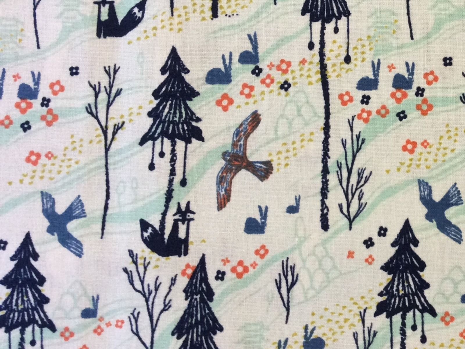 Cotton + Steel Tokyo Train Ride Sarah Watts Bunny Fox Bird