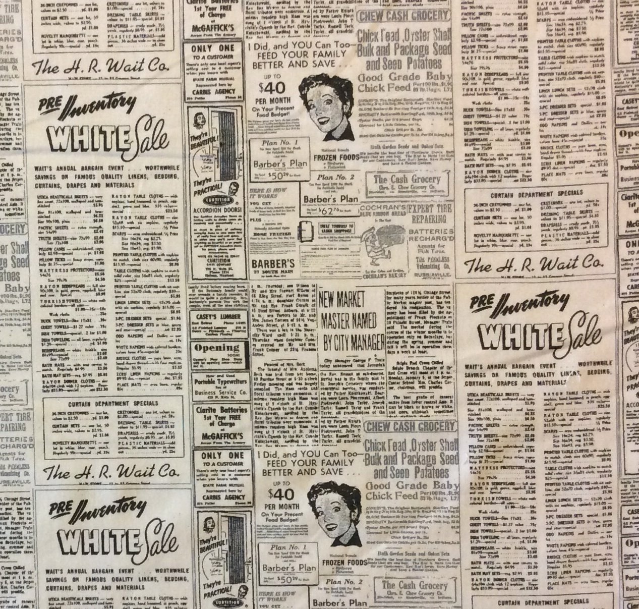 Newspaper coupons for sale