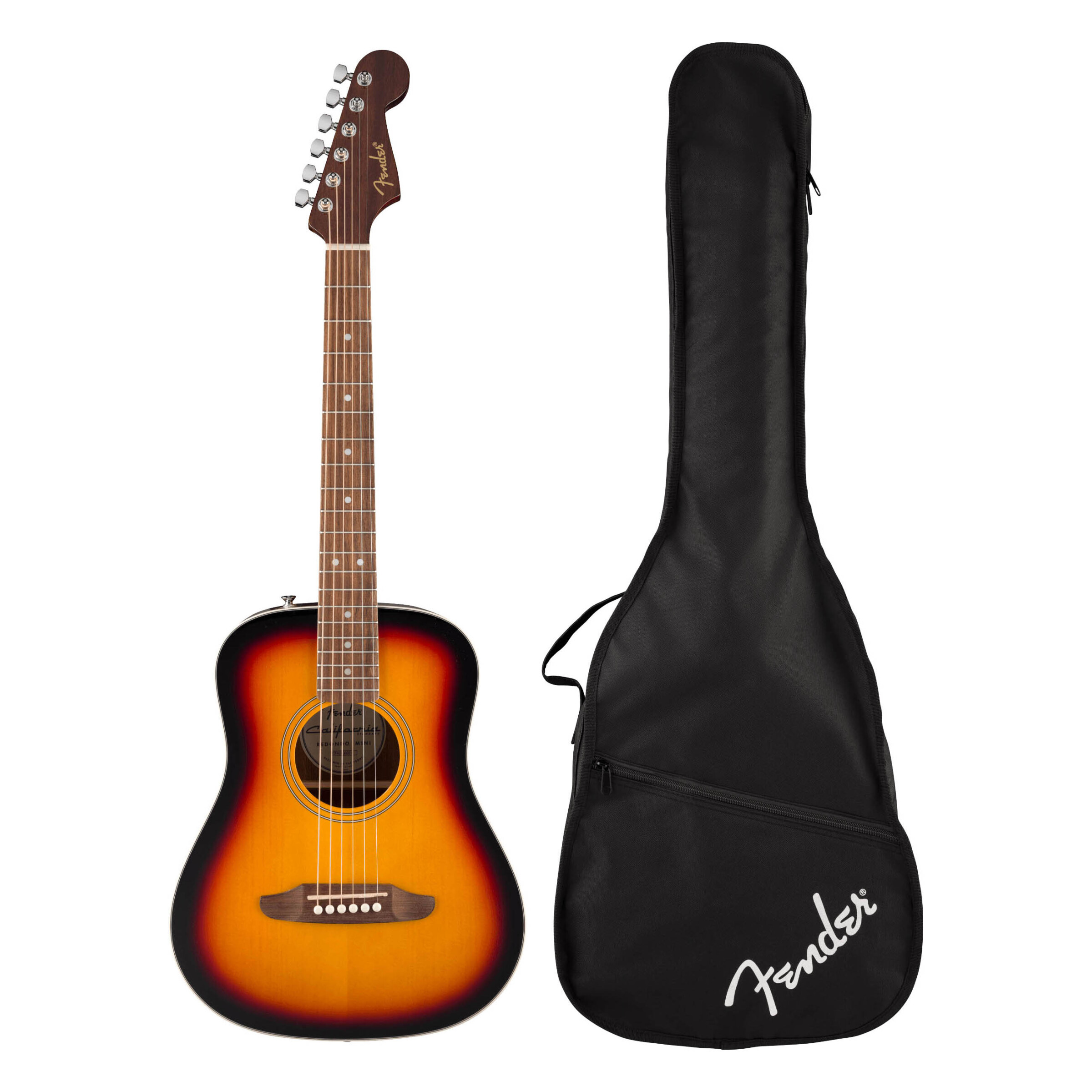 Fender California Standard Redondo Mini with Bag, Spruce Top, 3-Color Sunburst