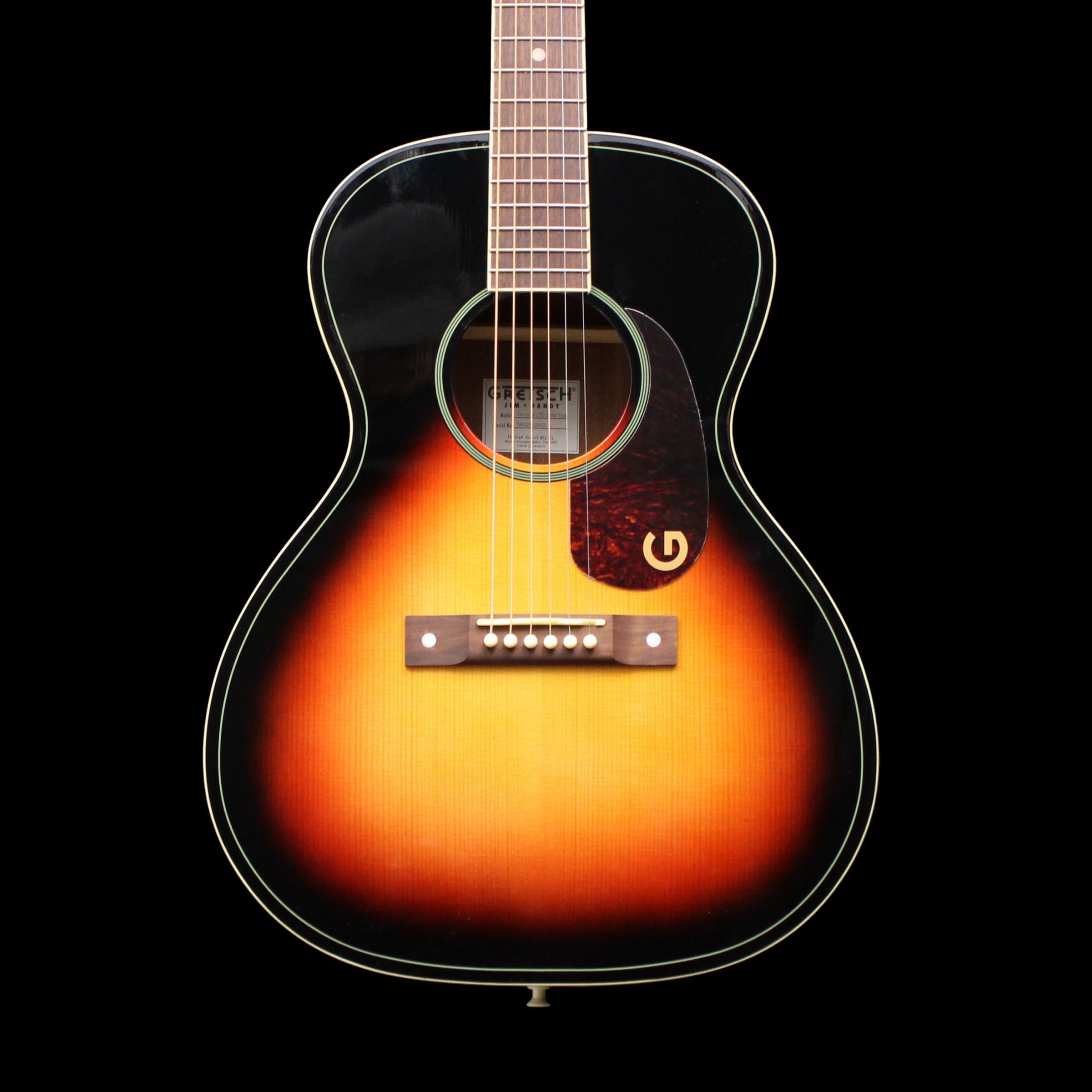 Gretsch Jim Dandy Concert LTD, Solid Top, Walnut Fingerboard, Heritage Burst