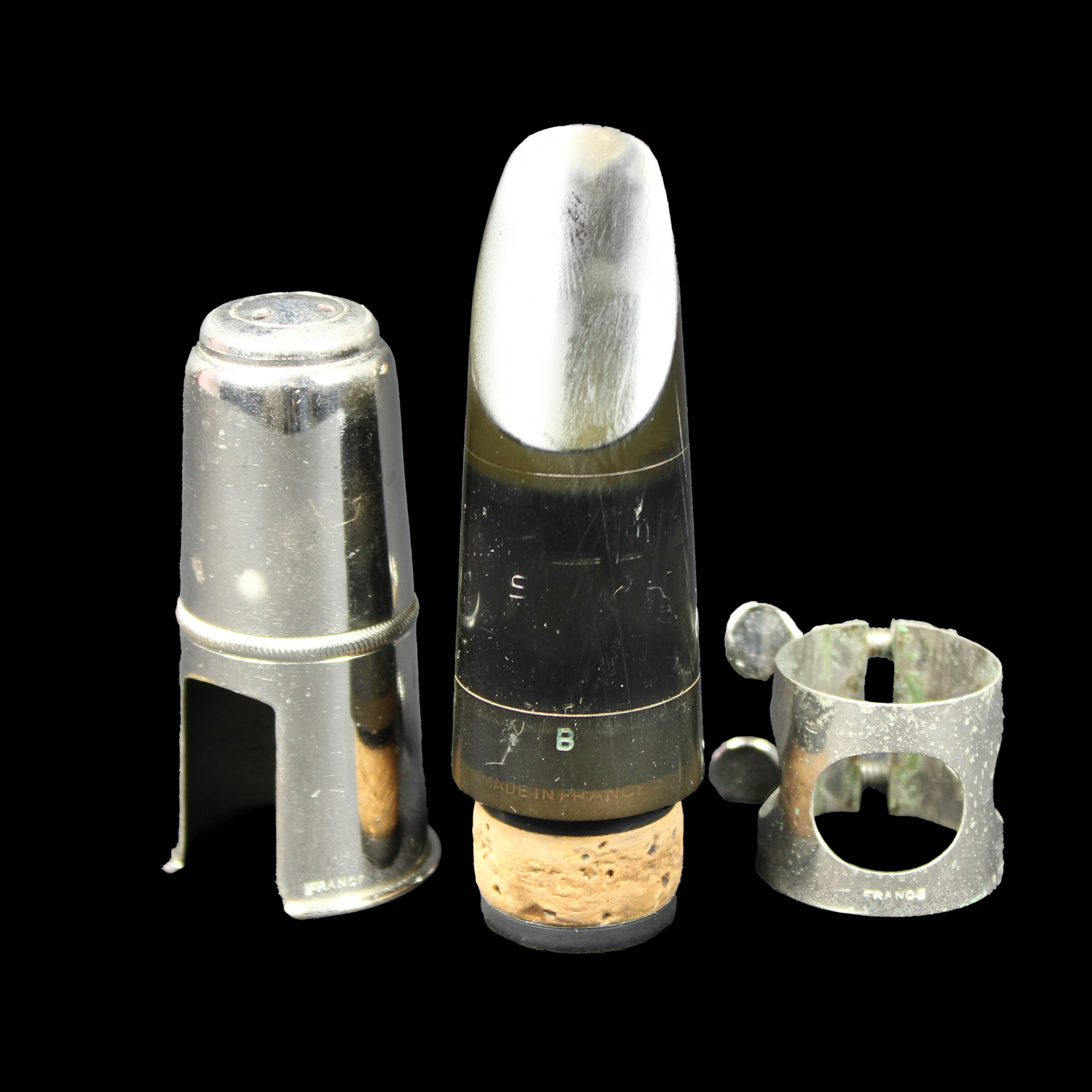 Vintage Selmer B Bb Clarinet Mouthpiece, Ligature, Cap