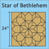 acrylic template 24 star of bethlehem with 1 4 seam allowance 4