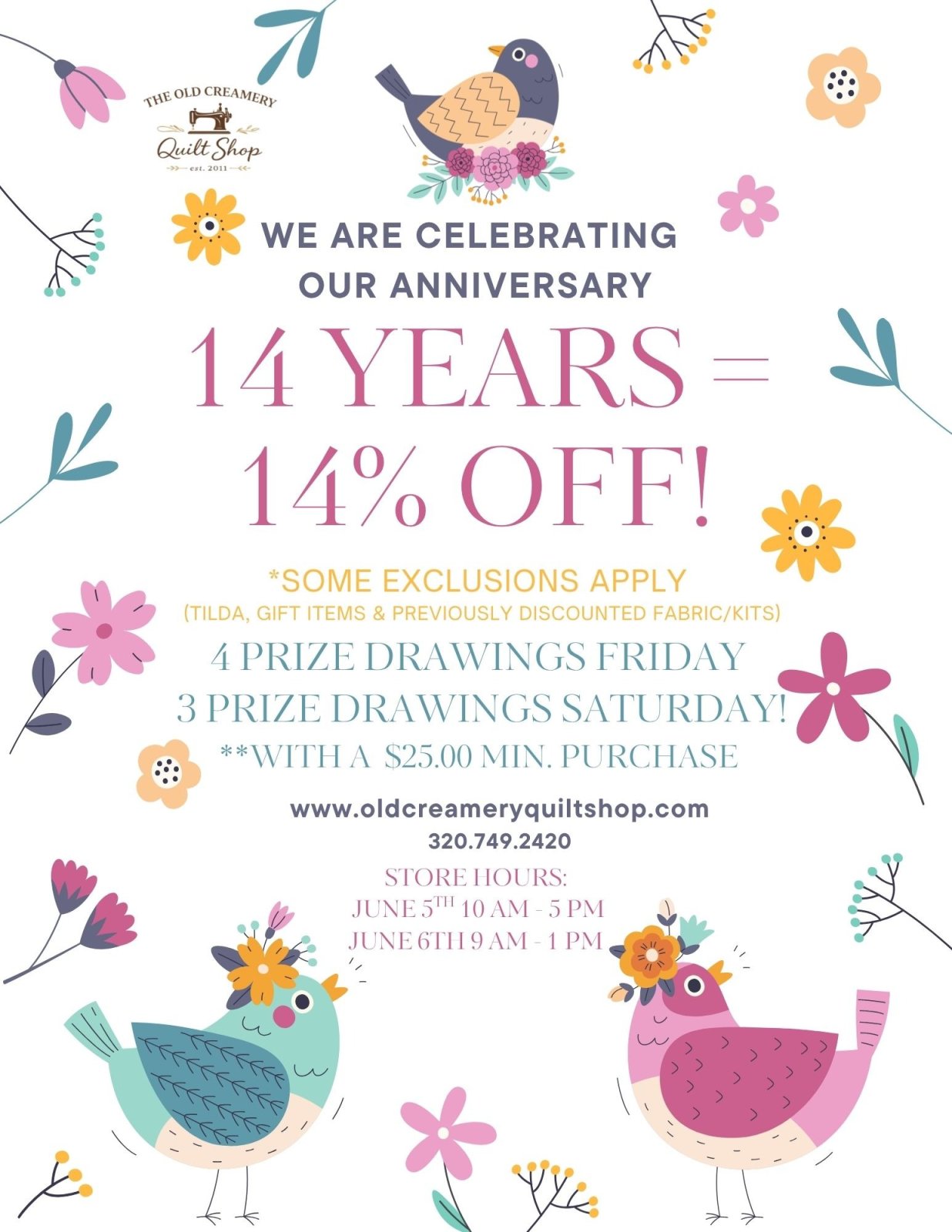 14th Anniversary Sale 