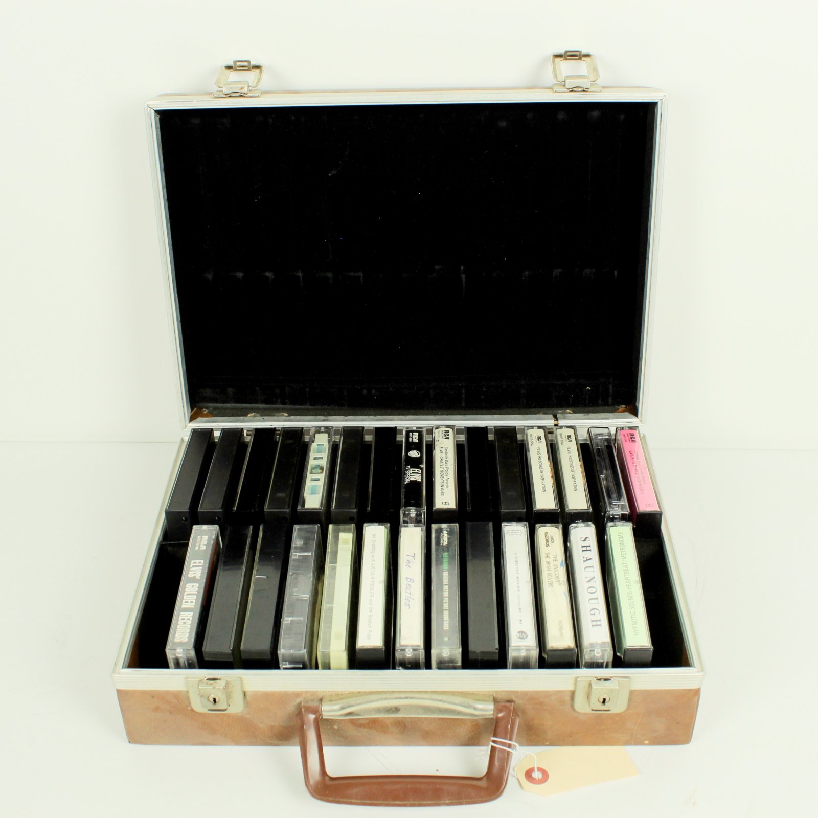 Assorted Cassette Tapes, Various Artists w/ Carrying Case (USED)