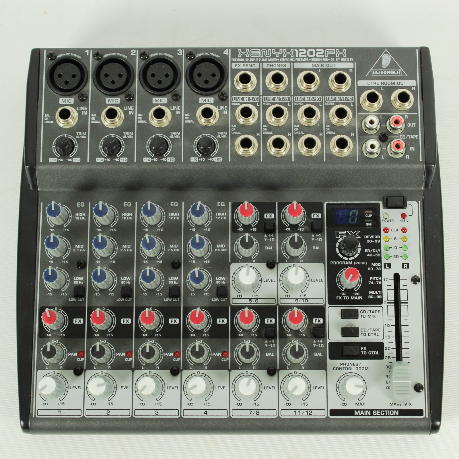 Behringer XENYX 1202FX Premium 12-Input 2-Bus Mixer (USED)