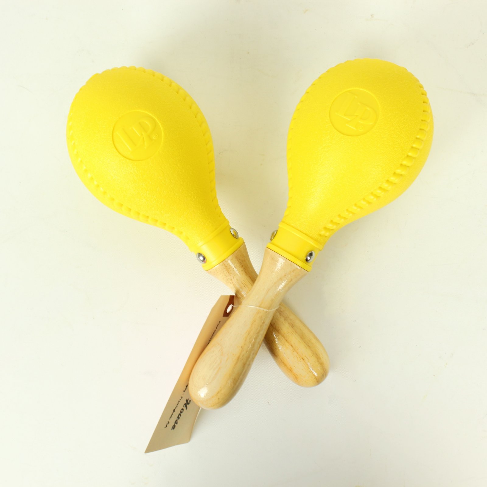 LP Professional Maracas — Matched Pair With High & Low Pitch, Bright Yellow Shells