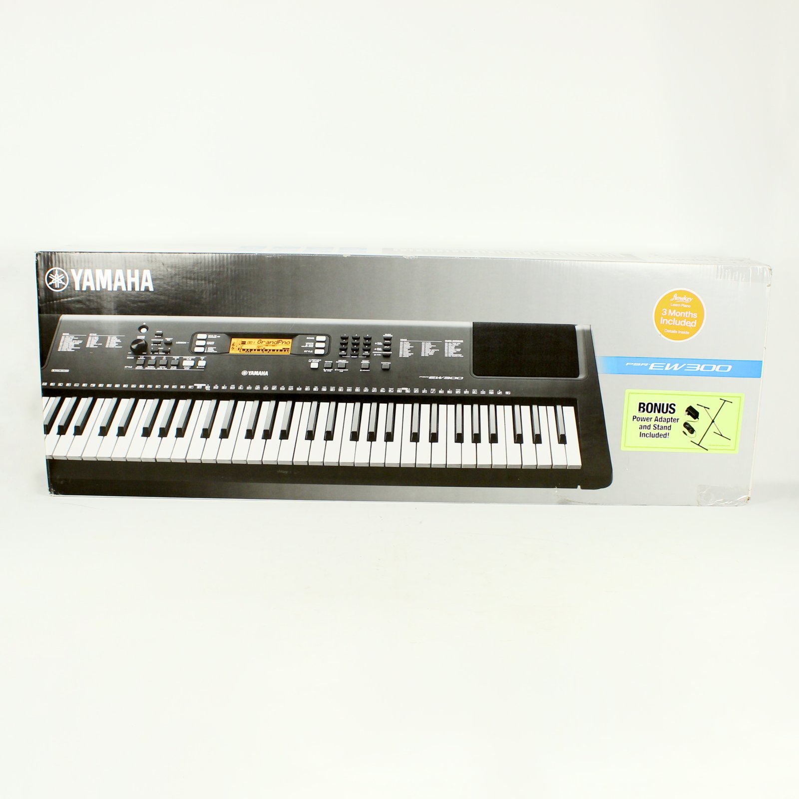 Yamaha PSR-EW300 76-Key Portable Keyboard Bundle w/ Stand & Power Supply (USED)