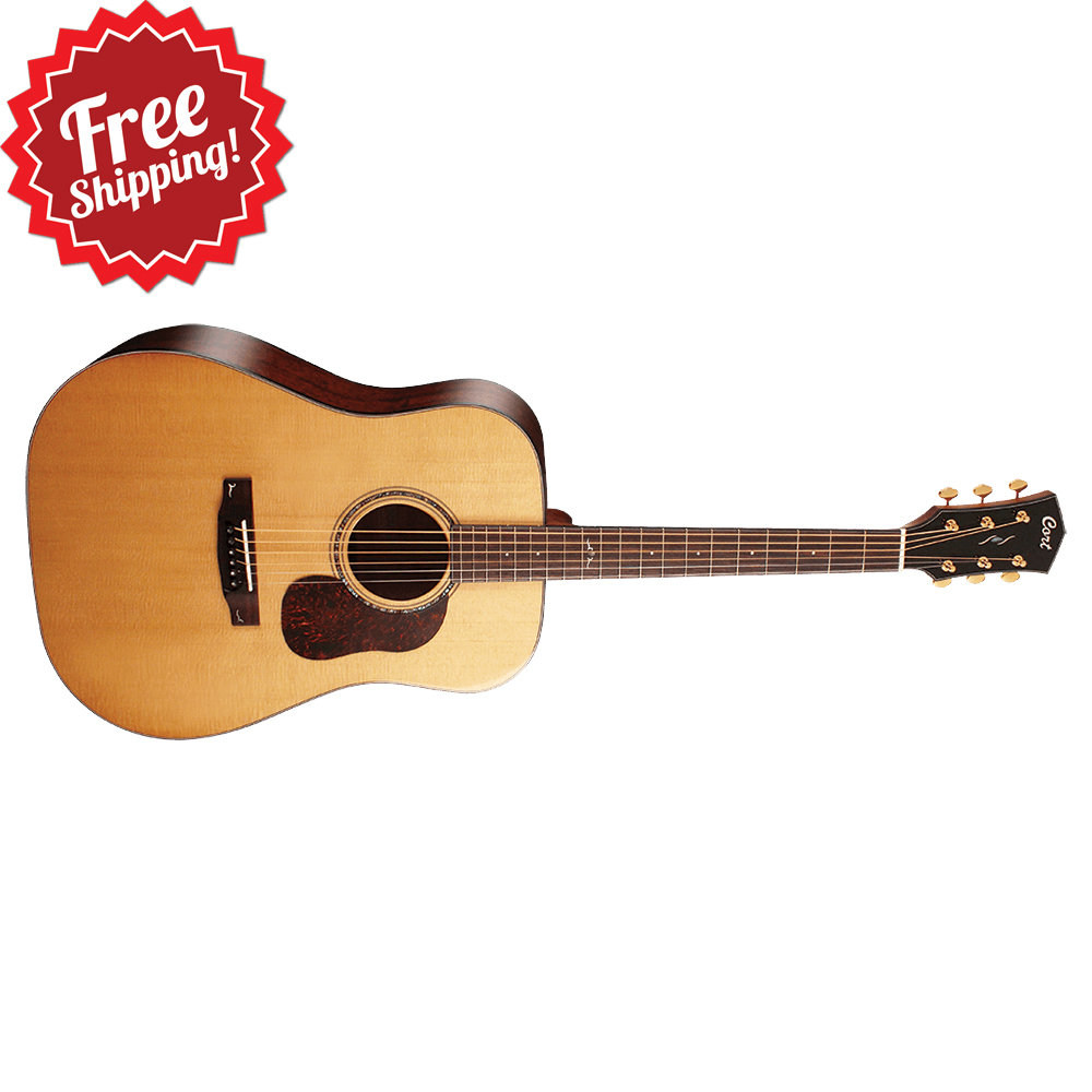 Cort Gold Series D6 NAT Dreadnought Acoustic Guitar, Natural