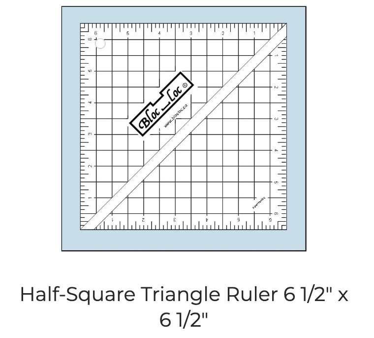 Bloc Loc Half Square Triangle Ruler Set - Precision Quilting Tools For Perfect HST Blocks