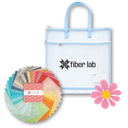 Fiber Lab zippered, see-through project bag and charm pack