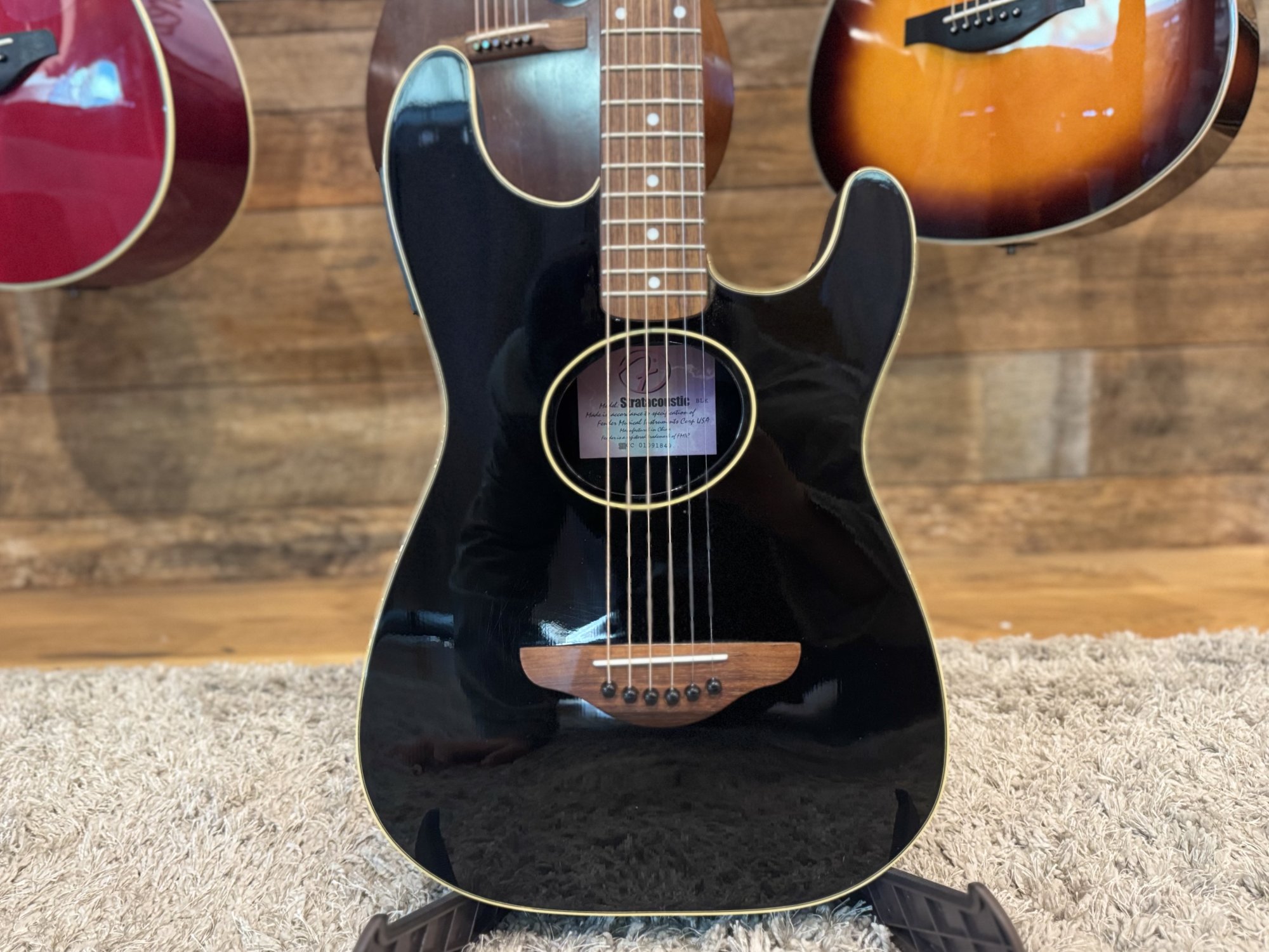 Fender Stratacoustic Guitar - Black - 472559