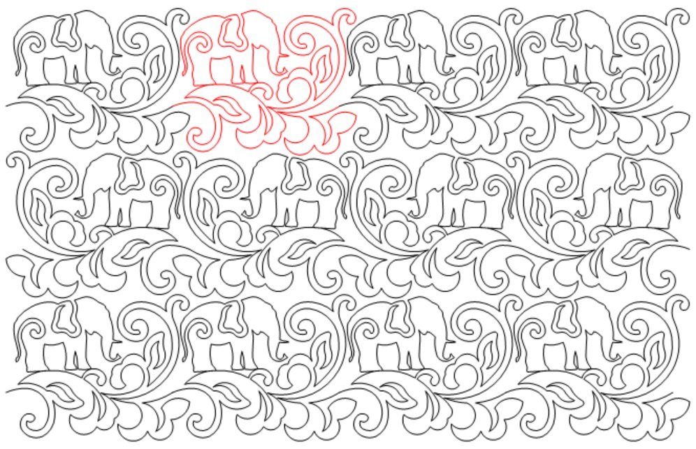 Grande Nappe Batik éléphants - Bohême Hippie Chic - 223x270 Cm - Coton