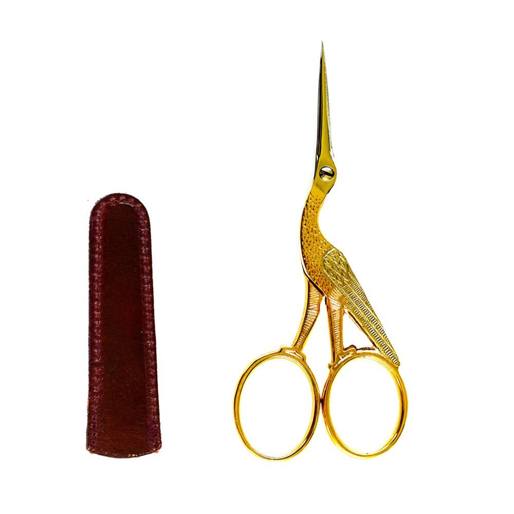 Dovo Stork 3.5 Scissors With Leather Sheath 4045284005798