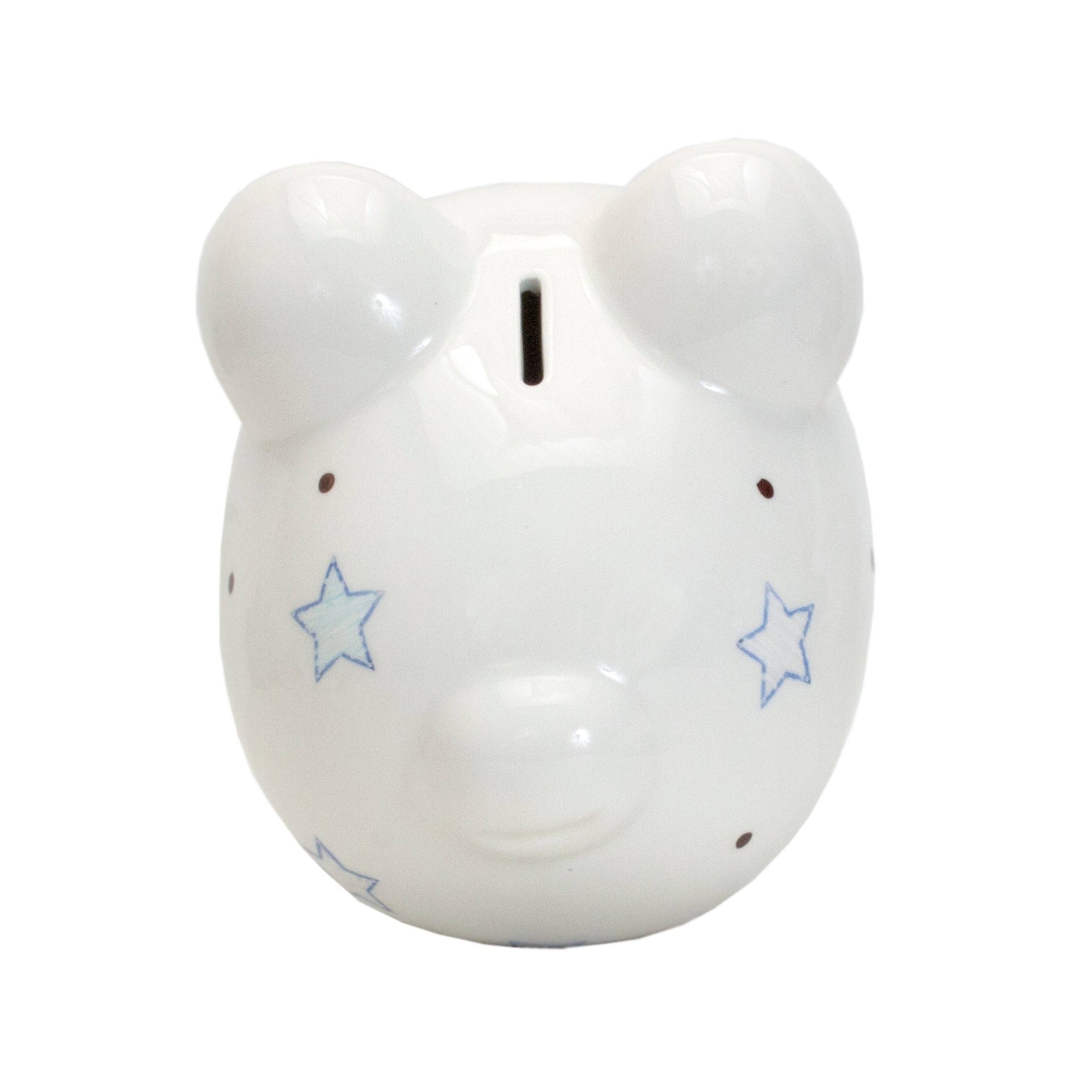 Large Blue Polka Dot Piggy Bank For Children By Martinique
