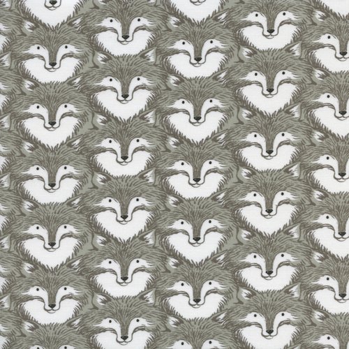 Cotton & Steel Magic Forest by Sarah Watts 2057 1 Grey Foxes 10.40/yd