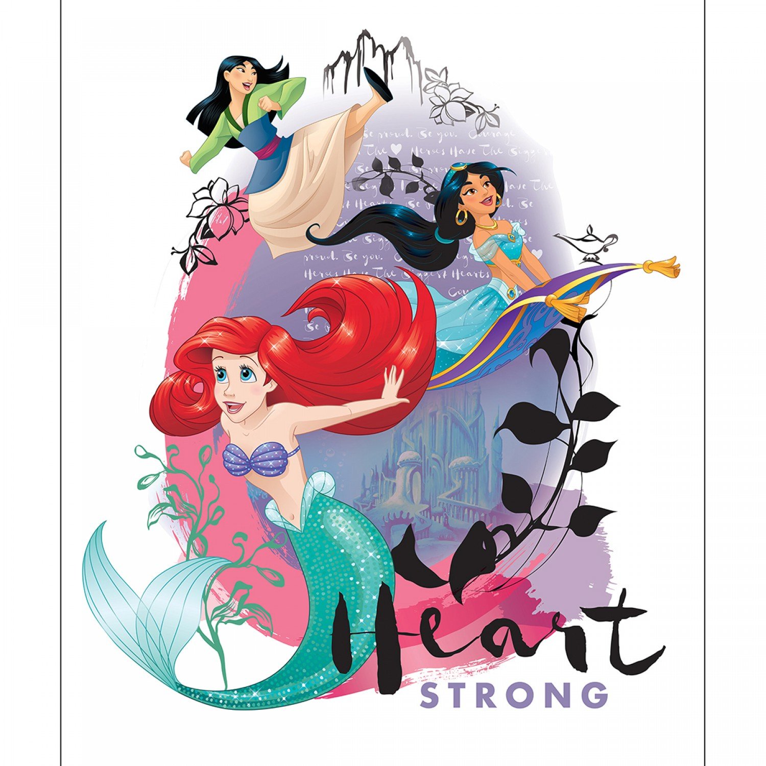Stoffe Camelot Disney Princess Heart Strong Jp 1 Heart Strong Panel Bastel Kunstlerbedarf Stars Group Com
