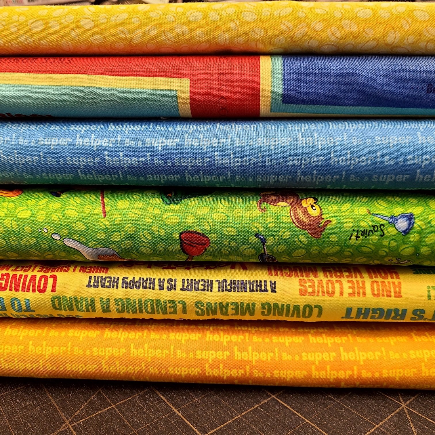 CLEARANCE SALE 6 YARD COLLECTIONS QUILTING TREASURES VEGGIE TALES