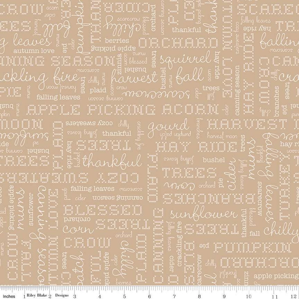 Autumn Words Tea Dye 