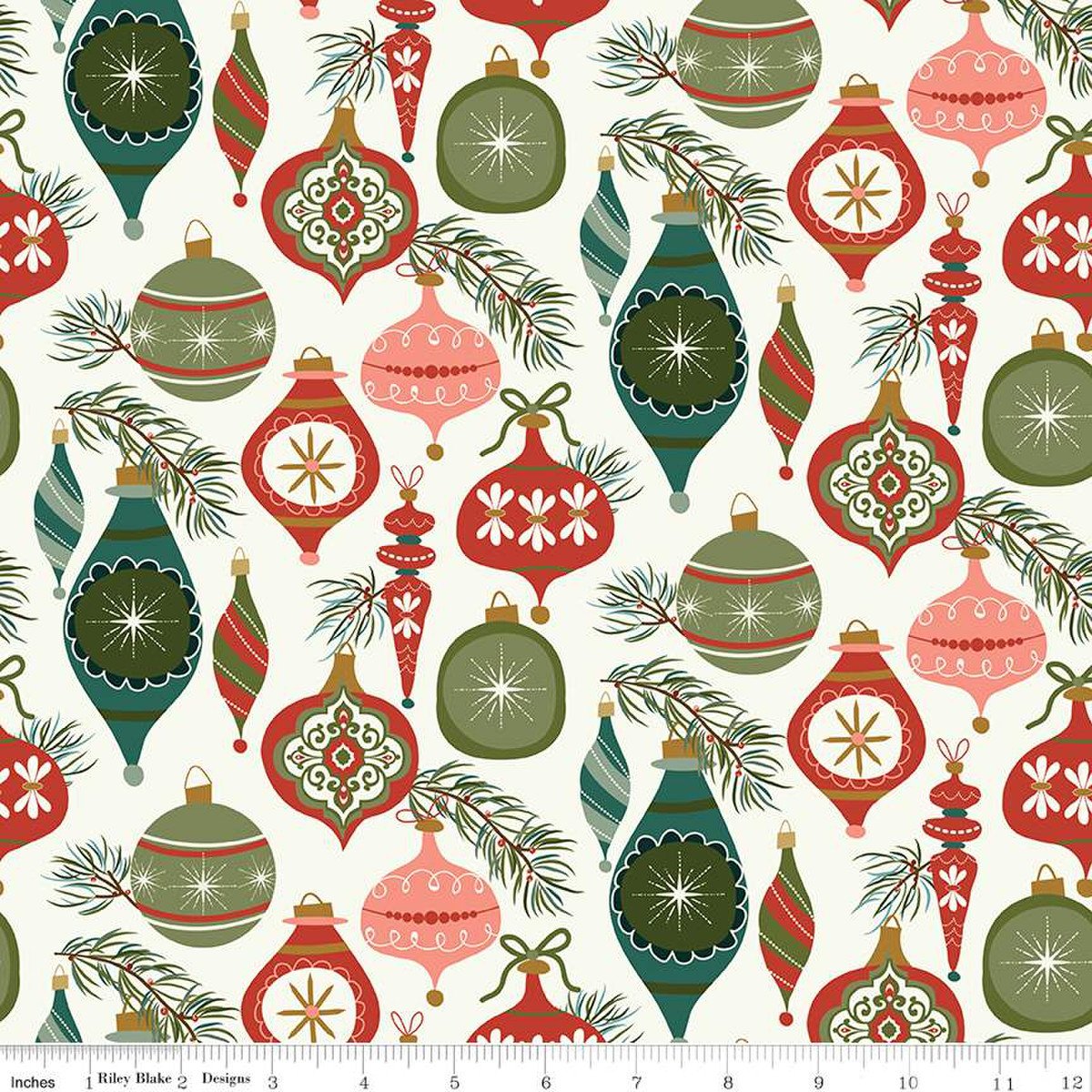 Christmas Is In Town Ornaments Cream 