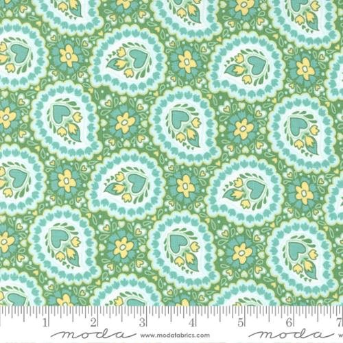 Sunflowers In My Heart Provence Paisley Light Green 