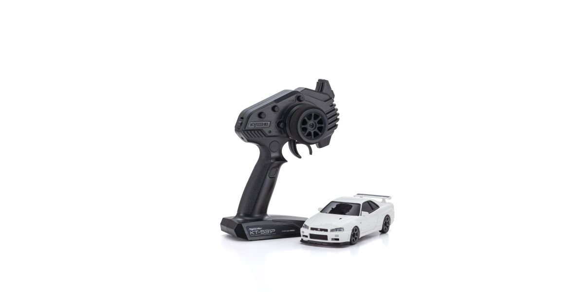 White Mini-Z Nissan Skyline GT-R Drift, MA-020 AWD
