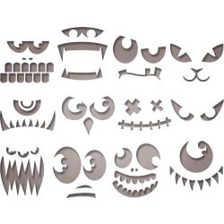 Sizzix Thinlits Dies By Tim Holtz 12//Pkg Frightening Faces 630454254331
