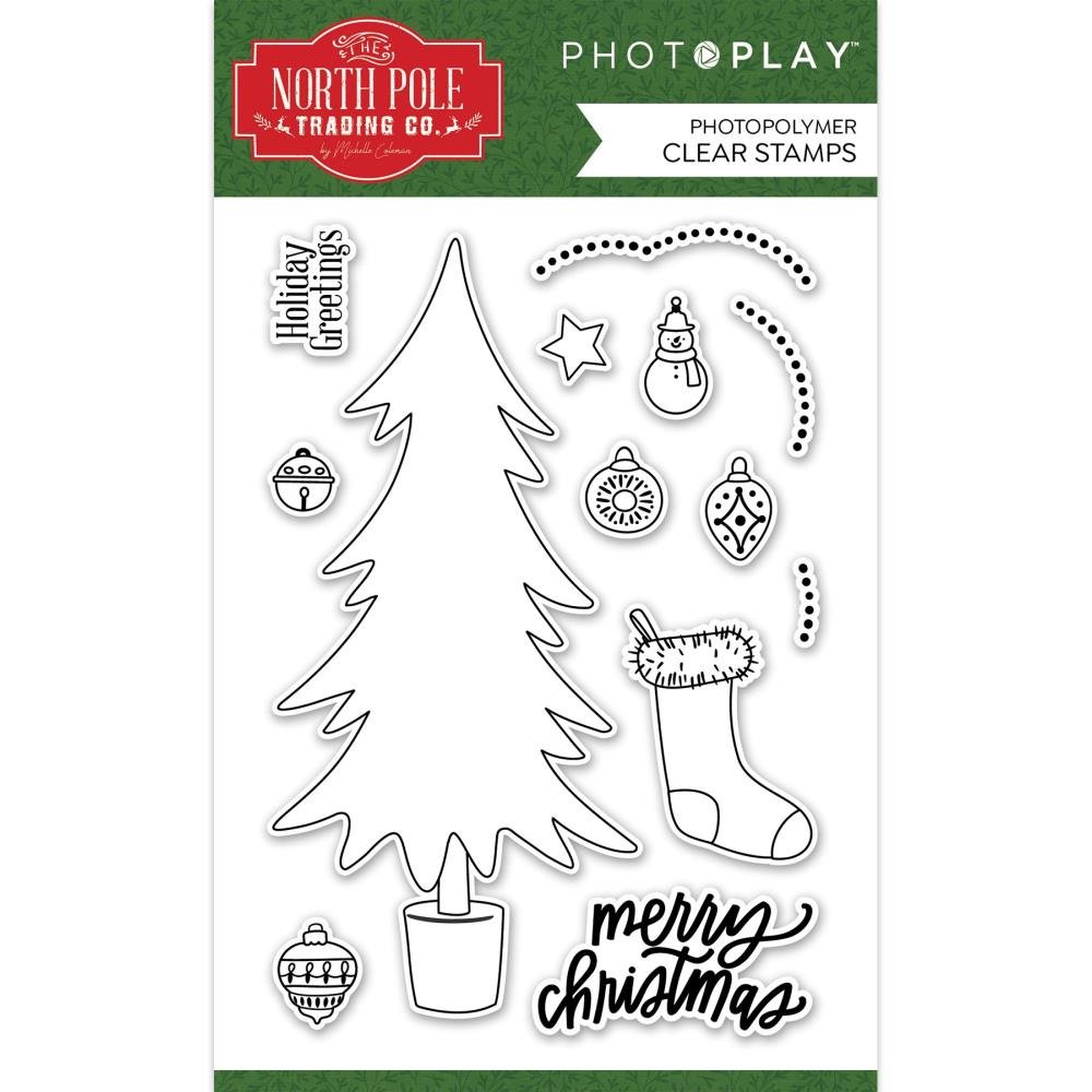 PhotoPlay Photopolymer Clear Stamps Trim A Tree The North Pole Trading 