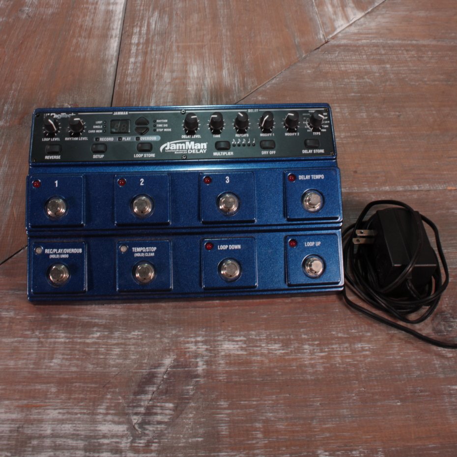 Used Digitech JMDV JamMan Looping Station with Syncing Delay Pedal with