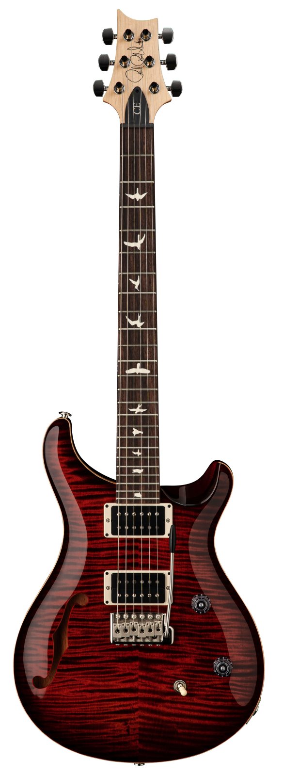 PRS CE24 Semi-Hollow 24-Fret Electric Guitar Fire Red Burst