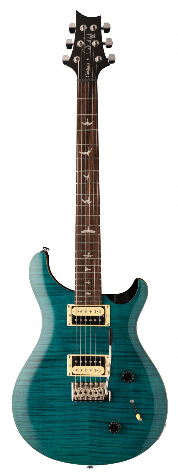 PRS SE Custom 22 Flame Maple Sapphire Electric Guitar with Gigbag