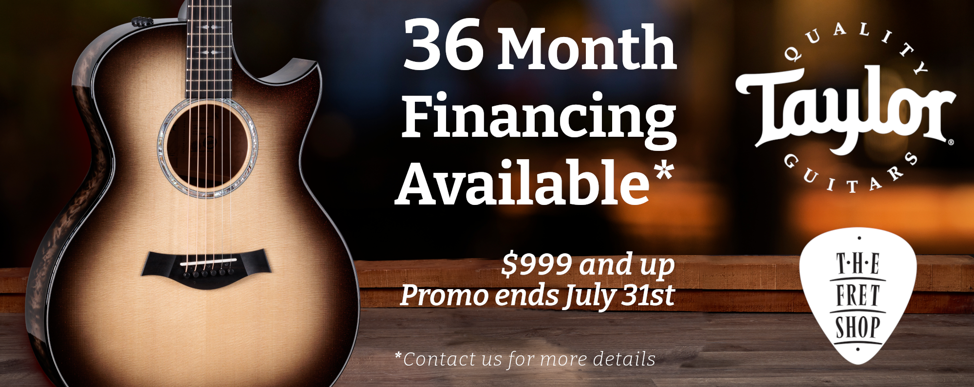 taylor financing 36 month special