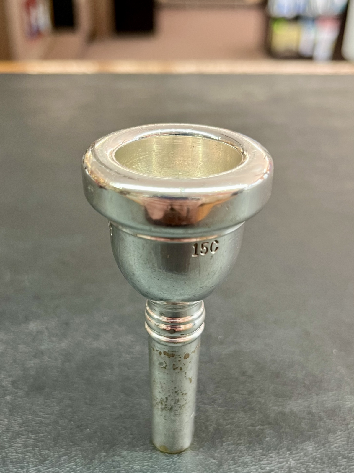 USED Vincent Bach Mt. Vernon NY 15C Trombone Mouthpiece Small Shank