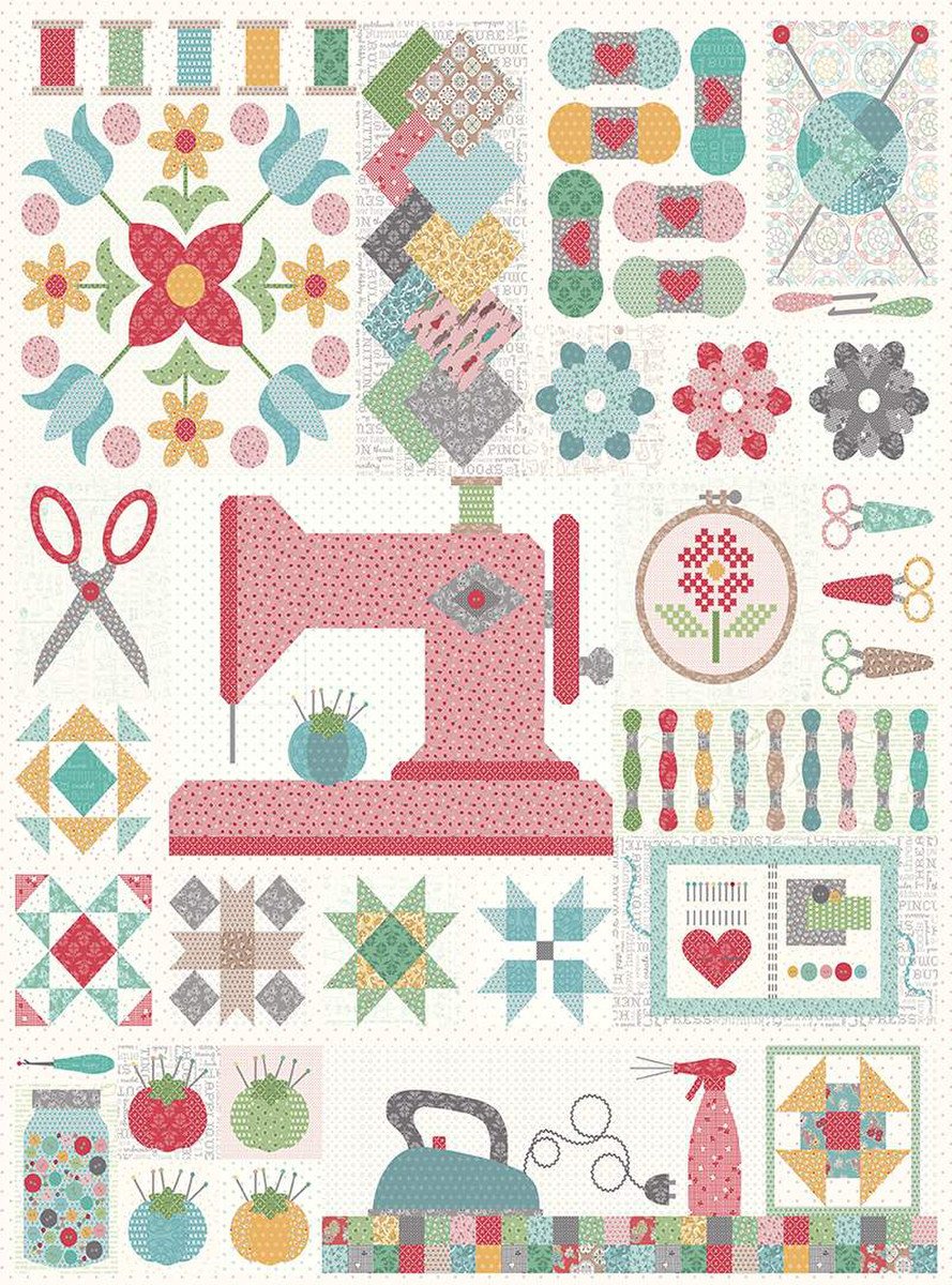 Stitch My Happy Place Puzzle by Lori Holt 889333219606