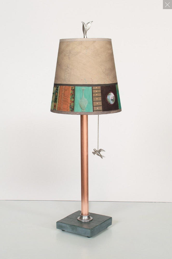 Linen Match Small Drum Shade Table Lamp 