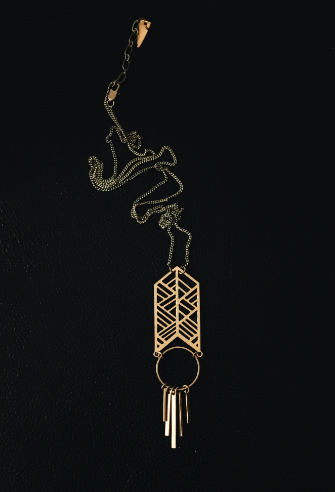 Nina Brass Waterfall 28 Necklace