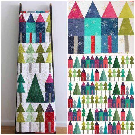 Ombre Christmas Village Quilt Kit