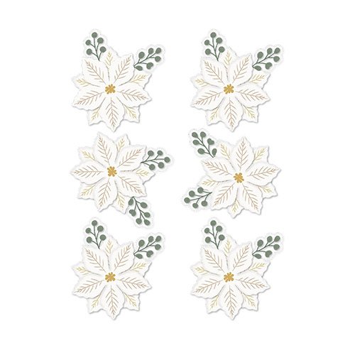 POINSETTIAS - ACETATE EMBELLISHMENTS