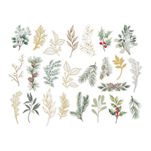 SLEIGH BELLS RING - CLEAR FOLIAGE STICKERS
