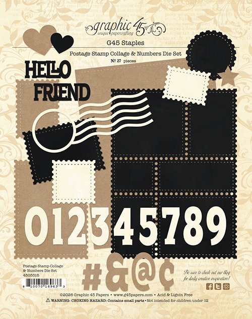 POSTAGE STAMP COLLAGE & NUMBERS