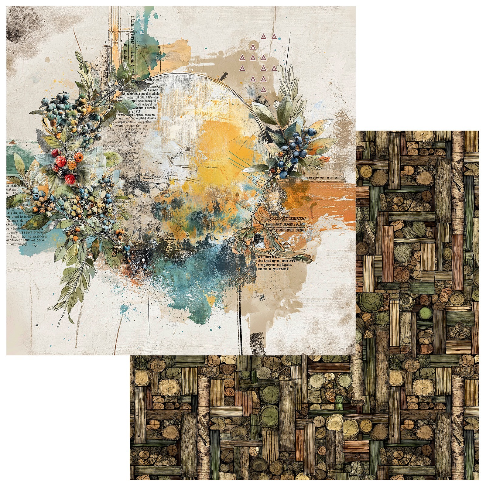 49 And Market - CAMPFIRE MEMORIES - BERRIES - 12x12 Double-Sided Heavy-Weight Paper