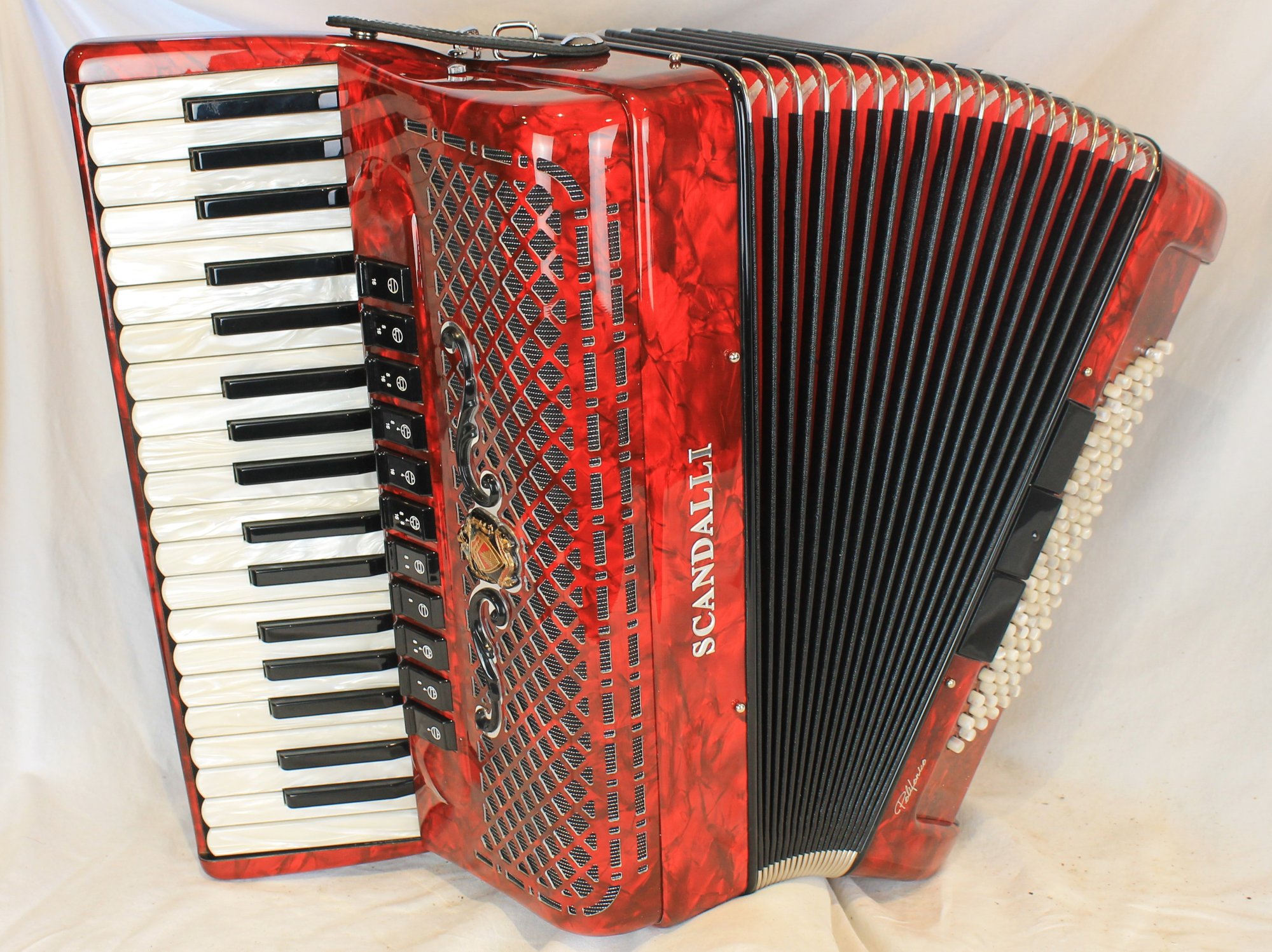 NEW Red Scandalli Polifonico IX Piano Accordion LMMH 37 96