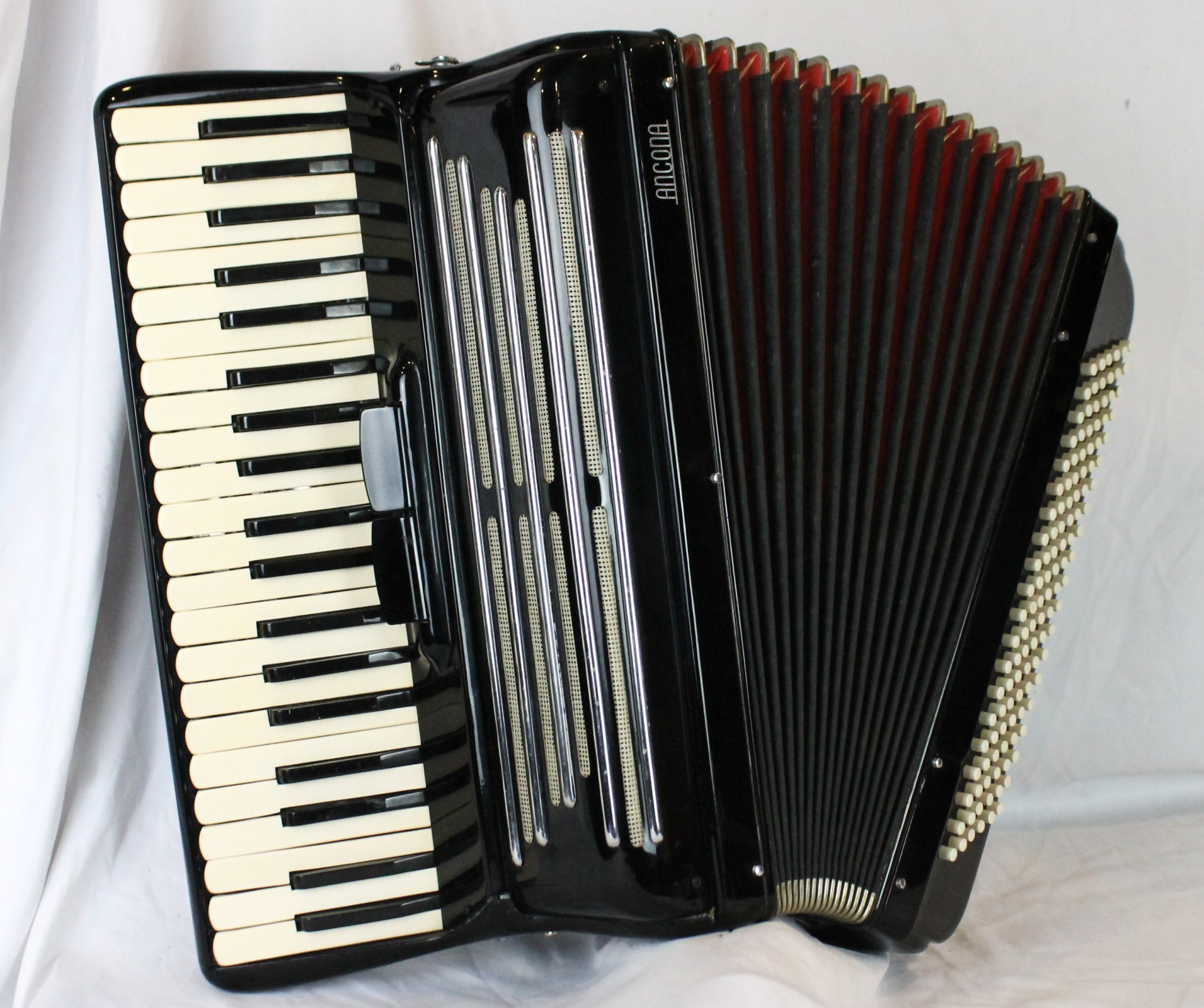 7858 - Black Ancona Piano Accordion LM 41 120