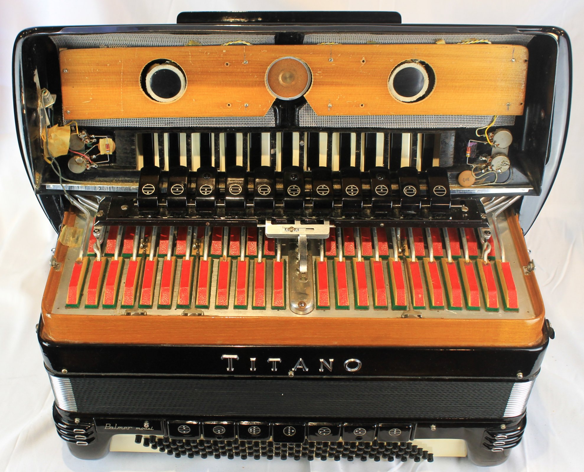 超レア Adriano&Paolo Giorgetti社 1984 ポストモダン 7279 - Black Titano Emperor Palmer Converter Piano Accordion LMMH