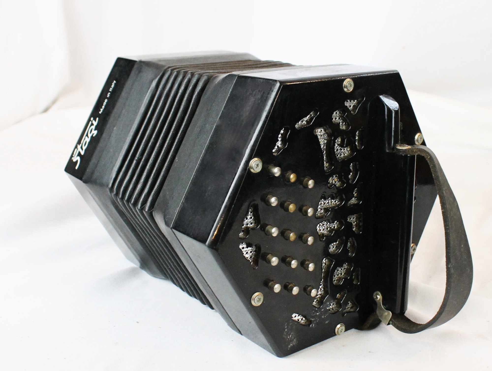 7926 - Black Stagi W15-LN Anglo Concertina CG M 30
